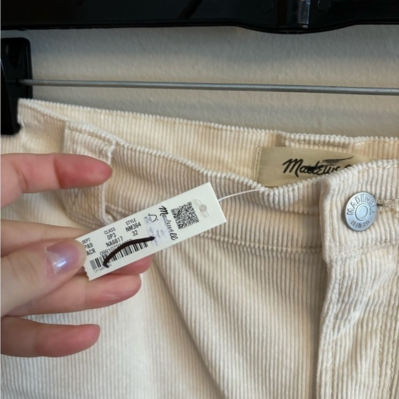 Madewell Emmett 2.0 Wide-Leg Pants in Corduroy size 32 new antique cream - Picture 7 of 8